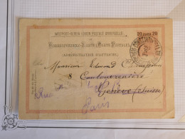 DR18 LEVANT  AUTRICHE    CARTE ENTIER SURCHARGE 1900 CONSTANTINOPLE  A GENEVE SUISSE REDIST. A PARIS +AFF. INTERESSANT + - Eastern Austria