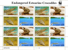 PALAU 1994 -  W.W.F. -crocodiles Estuarine - Feuillet - Ungebraucht