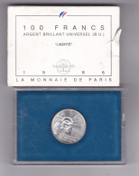MONNAIE 100 FRANCS 1986 LA MONNAIE DE PARIS LIBERTE - 100 Francs