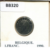 1 FRANC 1990 FRENCH Text BÉLGICA BELGIUM Moneda #BB320.E.A - 1 Franc