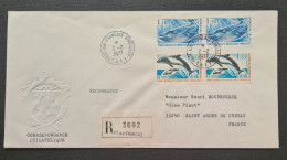 TAAF,  Timbres Numéros 64×2 Et 65×2 ( Cote 20€) Oblitérés De Kerguelen Le 2/2/1977. - Covers & Documents