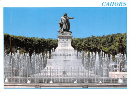 CAHORS La Statue De Gambetta Sur La Place F Mitterrand 8(scan Recto-verso) MA292 - Cahors