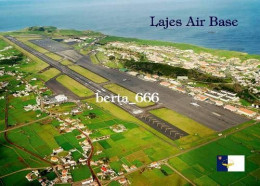 Portugal Azores Terceira Island Lajes Air Base Field Aerial View New Postcard - Açores