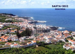 Azores Graciosa Island Santa Cruz Aerial View New Postcard - Açores