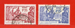 REF102 > NOUVELLE CALEDONIE > N° 173 - 174 Ø - Oblitéré Dos Visible > Used Ø - NCE - Exposition New York - Oblitérés