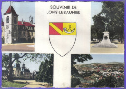 Carte Postale 39. Lons Le Saunier  Blason  Multivues  Très Beau Plan - Lons Le Saunier