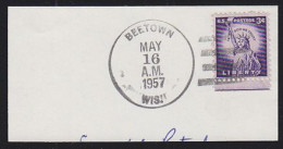 U.S.A.(1957) Bee. Cancel Of Beetown, Wisconsin On Fragment. - Honeybees