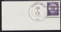 U.S.A.(1957) Honey. Cancel Of Honey Creek, Indiana On Fragment. - Honeybees