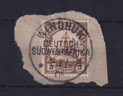 Deutsch-Südwestafrika 1905 Stempel WINDHUK Auf Mi.-Nr. 11 Auf Briefstück - Africa Tedesca Del Sud-Ovest