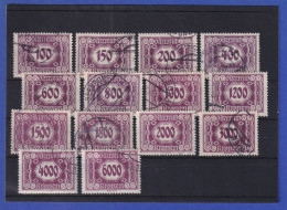 Österreich 1922/24 Portomarken Neue Ziffernzeichnung Mi.-Nr.118-131 Gestempelt - Postage Due