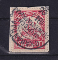 Deutsch-Südwestafrika 1902 Stempel OKAHANDJA Auf Mi.-Nr. 13, Kleines Briefstück - Africa Tedesca Del Sud-Ovest