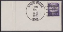 U.S.A.(1957) Honey. Cancel Of Honey Creek, Iowa On Fragment. - Honeybees