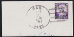 U.S.A.(1957) Bee. Cancel Of Bee, Nebraska On Fragment. - Honeybees