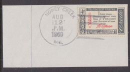 U.S.A.(1960) Honey. Cancel Of Honey Creek, Wisconsin On Fragment. - Honeybees