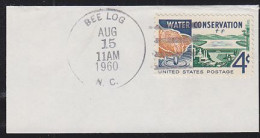 U.S.A.(1960) Bee. Cancel Of Bee Log, North Carolina On Fragment. - Honeybees