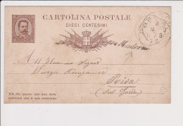1880 Maderno Annullo Corsivo Collettoria Su Intero Postale X Riva Del Garda - Marcofilía