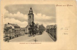 Gotha, Grüsse, Neumarkt Mit St. Margaretenkirche - Gotha