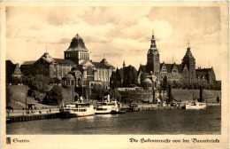 Stettin - Die Hakenterasse Von Der Baumbrücke - Pommern