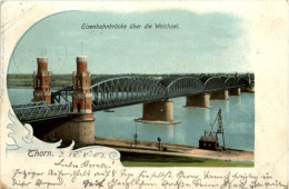Thorn - Eisenbahnbrücke über Die Weichsel - Pommern