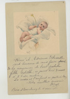 ENFANTS - BEBES - Jolie Carte Fantaisie Bébé Dans Fleur (signée) - Babies