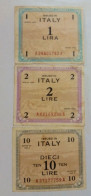 Billetes De Italia 1943 - Ocupación Aliados Segunda Guerra Mundial