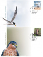 Latvia Lettland Lettonie 2024 Birds Set Of 2 FDC's - Adler & Greifvögel