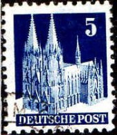 Allemagne Zone Anglo-Américaine Poste Obl Yv:43 Mi:75eg Kölner Dom (cachet Rond) - Usati