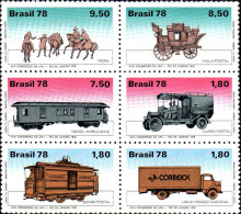 Brésil Poste N** Yv:1335/1340 15.Congresso Da UPU Rio De Janeiro Transports Postaux (Thème) - Neufs