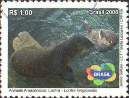 Brésil Poste Obl Yv:3066 Mi:3566 Lontra Lontra Longicaudis (cachet Rond) - Used Stamps