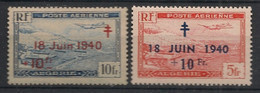 ALGERIE - 1947-48 - Poste Aérienne PA N°YT. 7 Et 8 - Complet - Neuf Luxe ** / MNH / Postfrisch - Luftpost