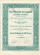 - Titre De 1925 - Eau Minérale De Lomprez - Lithina Source - - Eau