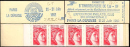 France Carnet N** Yv:2155-C1a Philexfrance 82 5x1,60F Sabine Rouge Sans N-conf. (Fermé) - Otros & Sin Clasificación