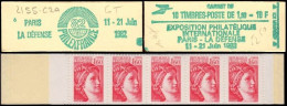 France Carnet N** Yv:2155-C2a Philexfrance 82 10x1,60F Sabine Rouge (Fermé) Conf.6 - Other & Unclassified