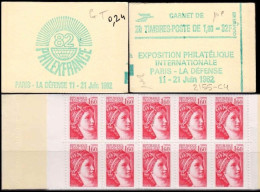 France Carnet N** Yv:2155-C4a Philexfrance 82 20x1,80F Sabine Rouge Conf.8 Fermé - Other & Unclassified