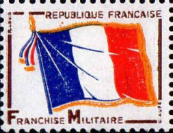 France FM N** Yv:13 Mi:13 Drapeau National - Militärische Franchisemarken