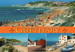 CPM - A - PYRENEES ATLANTIQUES - GUETHARY - MULTIVUES - PLAGE ET FRONTON - Guethary