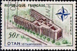 France Poste Obl Yv:1228 Mi:1272 10.Anniversaire De L'OTAN (Belle Obl.mécanique) (Thème) - OTAN
