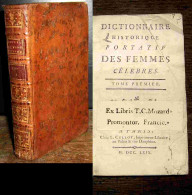 DE LA CROIX Jean-Francois - DICTIONNAIRE HISTORIQUE PORTATIF DES FEMMES CELEBRES - 1701-1800