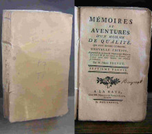 PREVOST Antoine-Francois (dit Prevost D'Exiles) - MEMOIRES ET AVENTURES D'UN HOMME DE QUALITE - SEPTIEME ET HUITIEME PA - 1701-1800