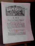 DUPORT-DUTERTRE M.L.F - LOI RELATIVE AUX COUPONS D'ASSIGNATS - 1701-1800