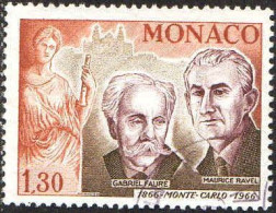 Monaco Poste Obl Yv: 697 Mi:833 Gabriel Faure Maurice Ravel (Beau Cachet Rond) - Gebraucht