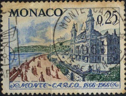 Monaco Poste Obl Yv: 691 Mi:827 Monte-Carlo Casino (TB Cachet Rond) Rouille - Gebruikt