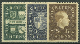 Liechtenstein 1939 Wappen Fürst Franz Josef II. 183/85 Postfrisch - Nuevos