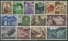 Liechtenstein 1937 Schlösser Und Burgen, Landschaften 156/69 Postfrisch - Unused Stamps