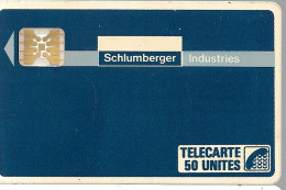 CARTE-PUCE-PRIVEE-D-50U-D24-Sc4Ob-1988-SCHLUMBERBER-INDUSTRIES-900Ex-V° Sans N°-R°Mat-Utilisé-TBE/LUXE - Privées