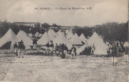 O93. Vintage French Postcard. Nimes. Le Camp De Massillan. Army Camp. - Kasernen