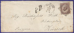 SP 3 - 04.06.1868 – REGNO DE LA RUE DA GENOVA PER LA SVIZZERA. - Marcophilia