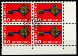 LIECHTENSTEIN 1968 Nr 495 Zentrisch Gestempelt VIERERBLOCK E X6E940E - Gebruikt