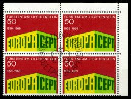 LIECHTENSTEIN 1969 Nr 507 Zentrisch Gestempelt VIERERBLOCK E X6E9492 - Gebruikt