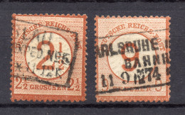 ALEMANIA - GERMANY 1874 - MICHEL 29/30 -   YVERT Nº 28/29. USADOS. USED. - Usados